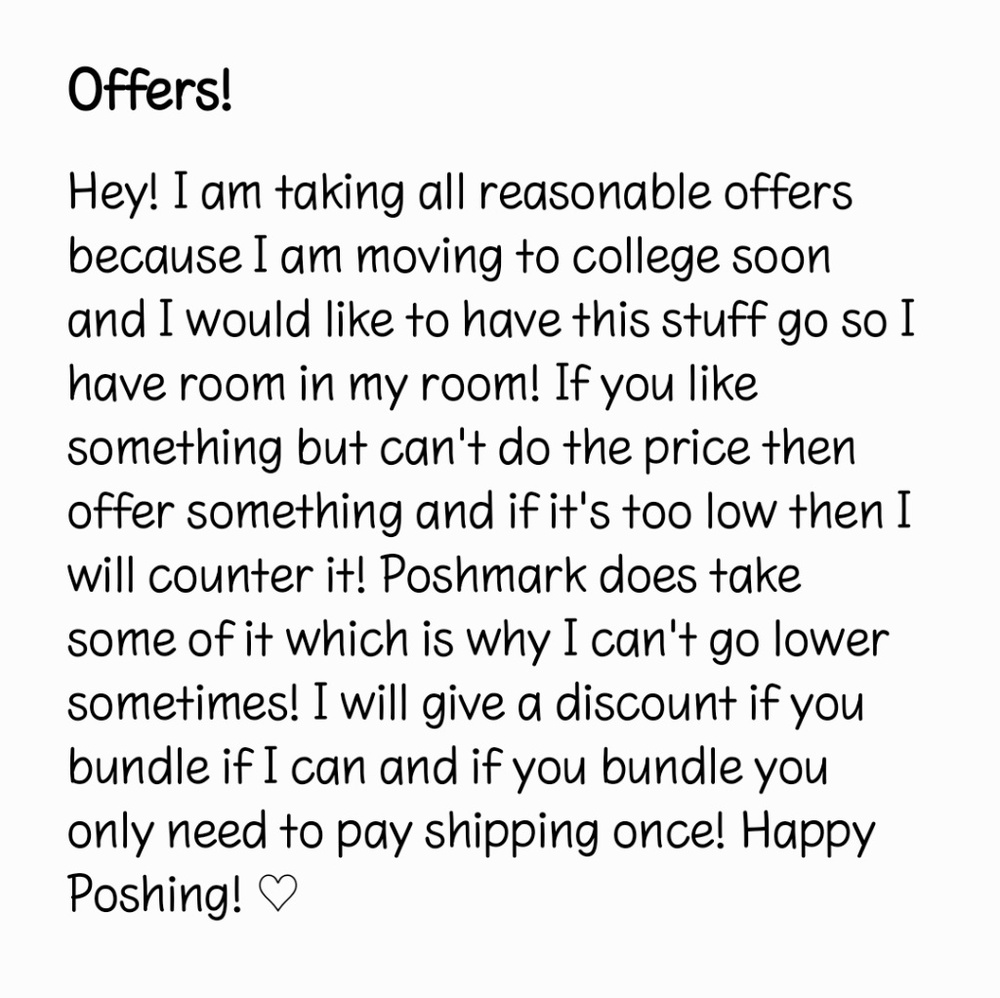 Offers! ♡